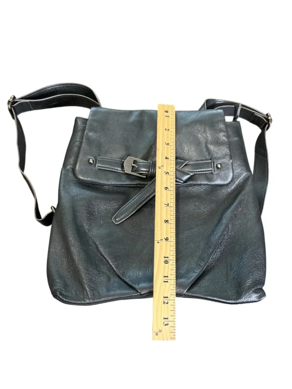 Aimee Kestenberg Black Leather Backpack Convertible Shoulder Bag